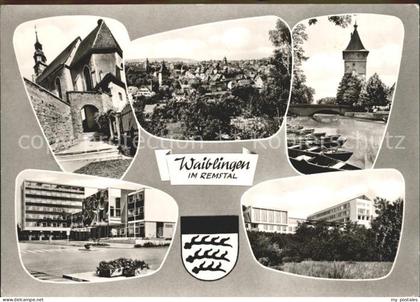 Waiblingen Teilansichten Turm Wappen