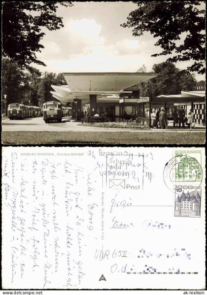 Ansichtskarte Wandsbek-Hamburg Omnibus-Bahnhof 1965