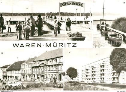 Waren Mueritz Kietzbruecke Mueritz Mecklenburgische Seenplatte Marktplatz Neubau