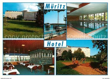 Waren Mueritz Mueritz-Hotel Schwimmbad Panorama-Cafe Abenteuerspielplatz
