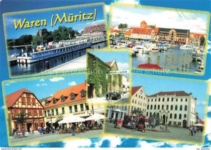 Waren Mueritz Steinmole Stadthafen Marktplatz Rathaus Mueritz Museum