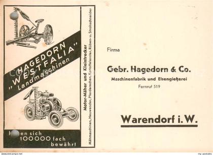 Warendorf NRW Gebr Hagedorn Maschinenfabrik