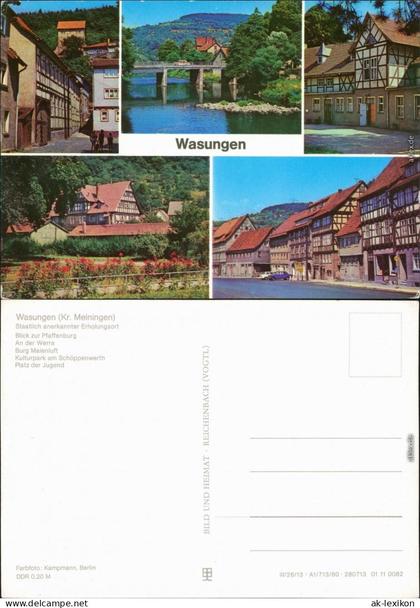 Wasungen Pfaffenburg, An der Werra, Burg   Platz der Jugend 1980