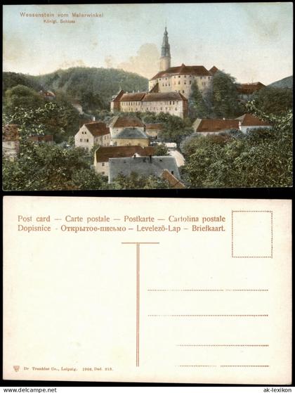 Ansichtskarte Weesenstein (Müglitz) Schloss Weesenstein 1906