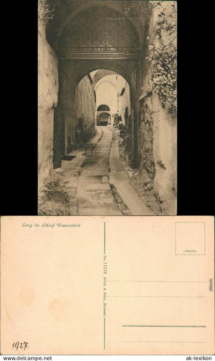 Ansichtskarte Weesenstein (Müglitz) Schloss Weesenstein - Gang 1927
