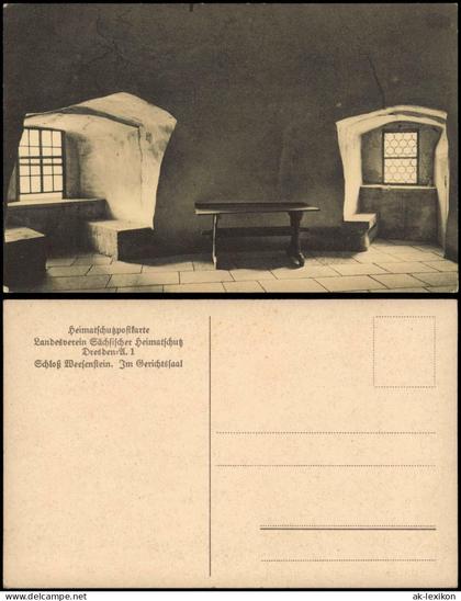 Ansichtskarte Weesenstein (Müglitz) Schloß Weesenstein. Im Gerichtssaal 1925