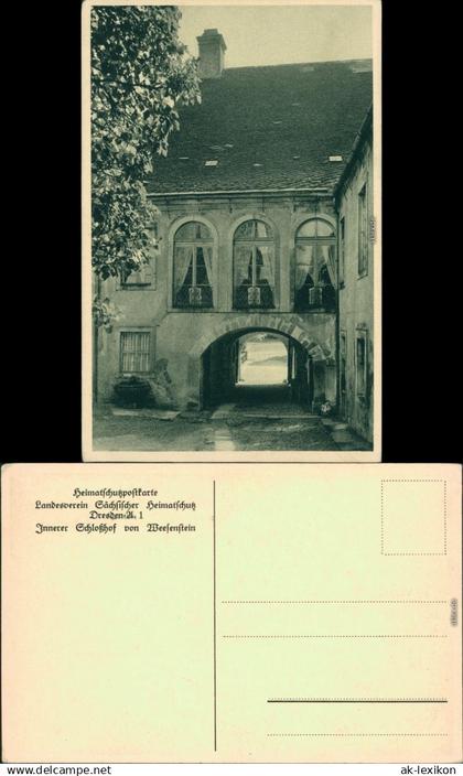 Weesenstein (Müglitz) Innerer Schloßhof vom Schloss Weesenstein 1924