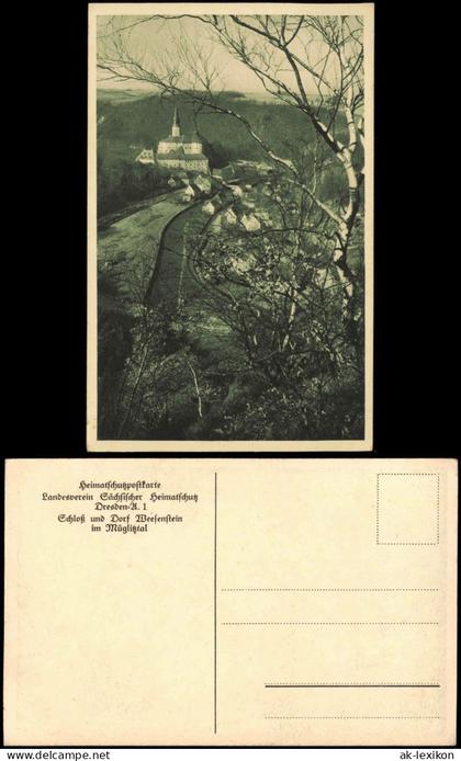 Weesenstein (Müglitz) Schloß und Dorf Weesenstein im Mügliztal 1910