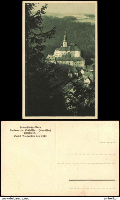 Weesenstein (Müglitz) Schloss Weesenstein von Osten her gesehen 1910