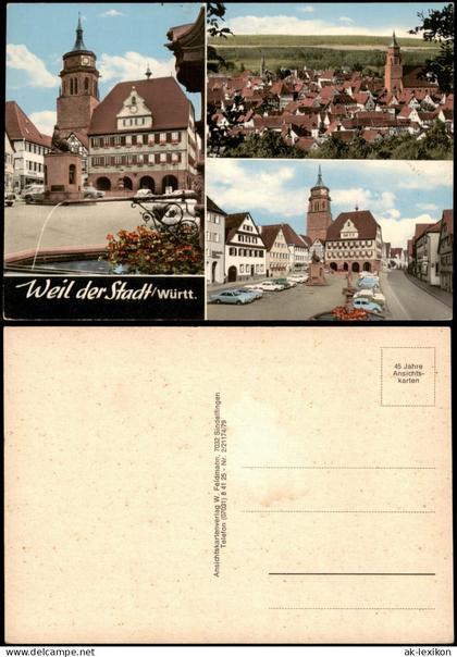 Ansichtskarte Weil der Stadt Markt Stadt 3 Bild 1972