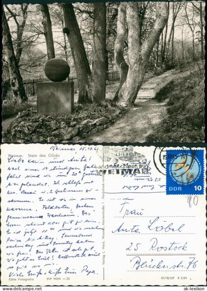 Weimar Deutschland - Thüringen - Weimar, Stein des Glücks 1965