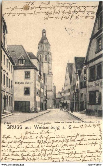 Gruss aus Weissenburg a. S. - Rosengasse
