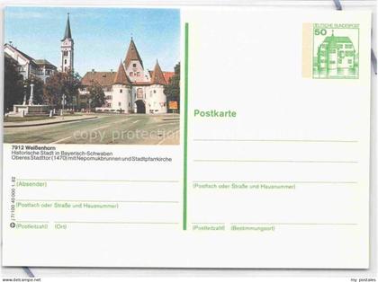 Weissenhorn Neu-Ulm Bayern Oberes Stadttor 15. Jhdt. Nepomukbrunnen Stadtpfarrki