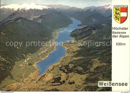 Weissensee Kaernten Fliegeraufnahme