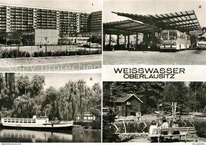 Weisswasser Oberlausitz Wohnkomplex am Wasserturm Leninring Busbahnhof Jahnsteic