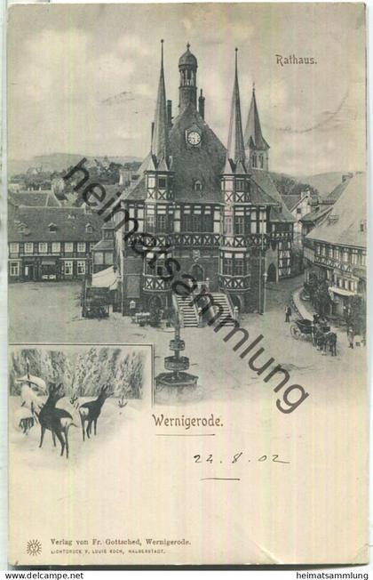 Wernigerode - Rathaus - Verlag Fr. Gottsched Wernigerode