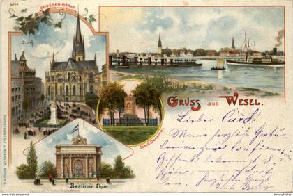 Gruss aus Wesel - Litho