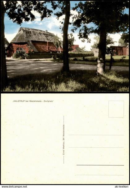 Ansichtskarte Halstrup-Westerstede Dorfplatz 1974
