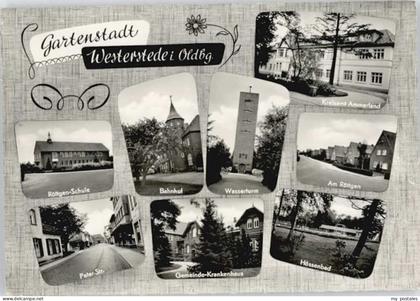 Westerstede Ammerland Niedersachsen Roettgenschule Bahnhof Wasserturm Krankenhau