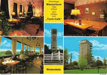 Westerstede Ammerland Niedersachsen Wasserturm Turm-Café Baeckerei Gastraum Kuhl