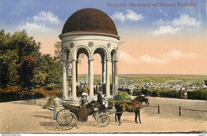 CPA Wiesbaden Nerotempel mit Blick auf Wiesbaden