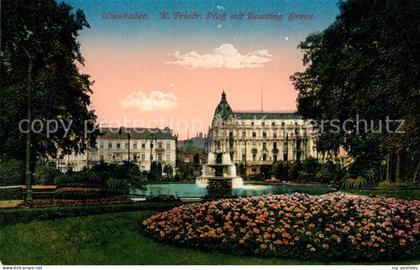 Wiesbaden K. Friedrich Platz mit Bowling Green