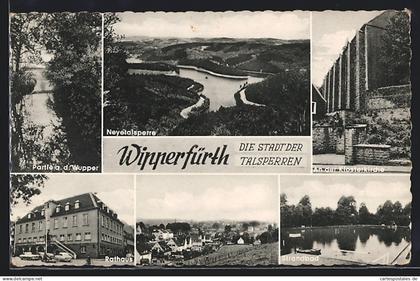 AK Wipperfürth, Strandbad, Neyetalsperre, Rathaus