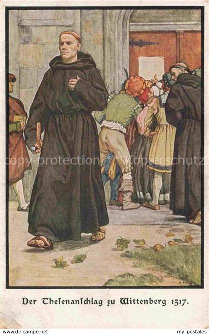 WITTENBERG  Lutherstadt Sachsen-Anhalt Der Thesenanschlag zu Wittenberg 1517 Kue