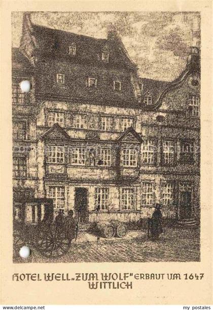 Wittlich Bernkastel-Wittlich Hotel-Well-zum-Wolf Fachwerkgebaeude Weinhandel Pfe