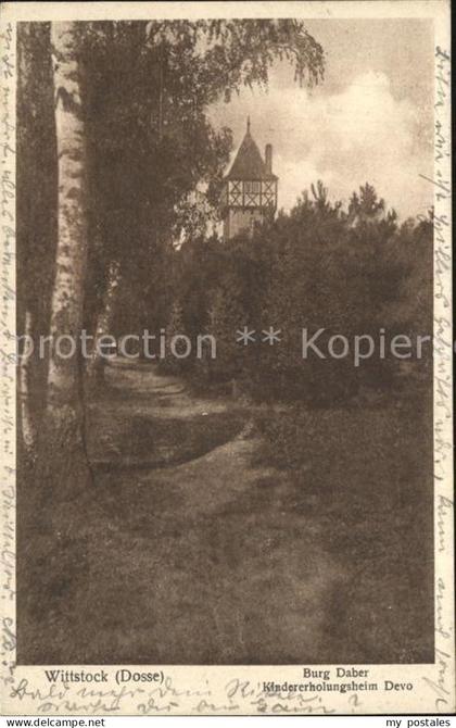 Wittstock Burg Daber Kindererholungsheim Devo