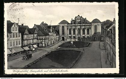 AK Wolfenbüttel, Saarplatz mit der Trinitatiskirche