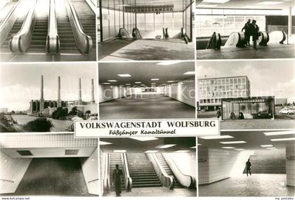 WOLFSBURG Niedersachsen Fussgaenger Kanaltunnel