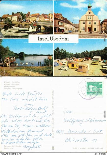 Wolgast Am Hafen, Wolgast - Rathaus, Am Kölpinsee, Zempin - Campingplatz g1977