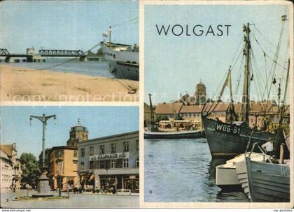 Wolgast Mecklenburg-Vorpommern Dampferanlegestelle Platz der Jugend Hafen Fischk
