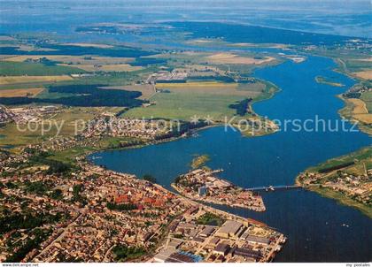 Wolgast Mecklenburg-Vorpommern Fliegeraufnahme mit Blick auf die Peenemuendung