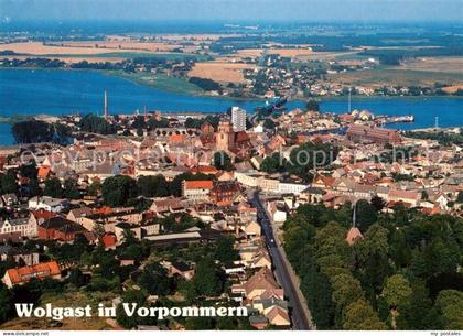 Wolgast Mecklenburg-Vorpommern Fliegeraufnahme mit Insel Usedom