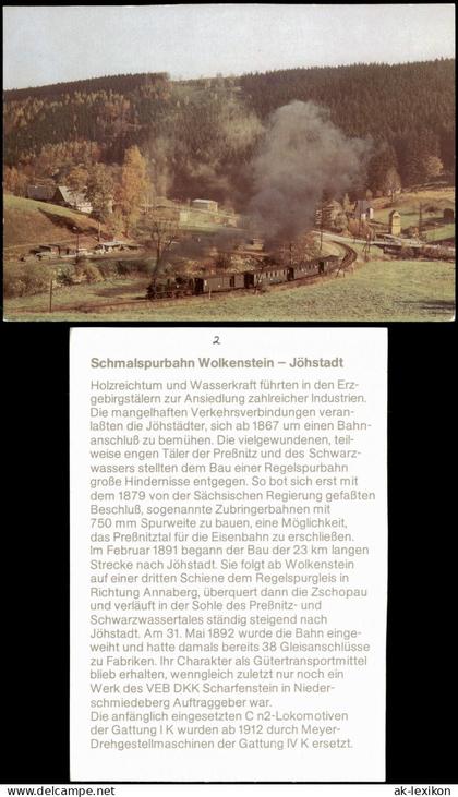 Ansichtskarte Wolkenstein Schmalspurbahn Wolkenstein - Jöhstadt 1982