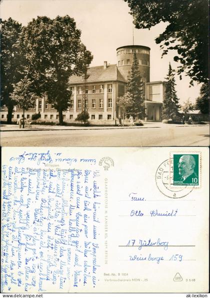 Ansichtskarte Wriezen (Oder) Polytechnische Oberschule 1968