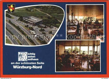 Wuerzburg Autobahnraststaette Wuerzburg Nord Fliegeraufnahme