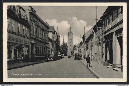 AK Zörbig, Blick in die Strasse
