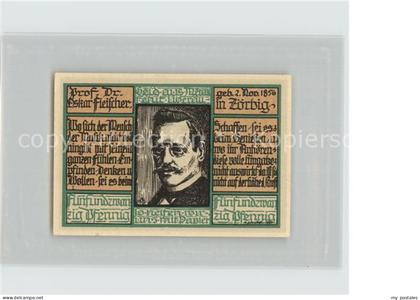Zoerbig 25 Pfennig Gutschein Portrait Prof. Dr. Oskar Fleischer