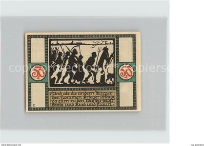 Zoerbig 50 Pfennig Gutschein Scherenschnitt