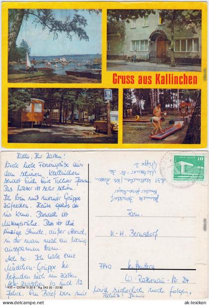 Kallinchen Zossen Ansichten: See, Bungalowa, belebt 1982