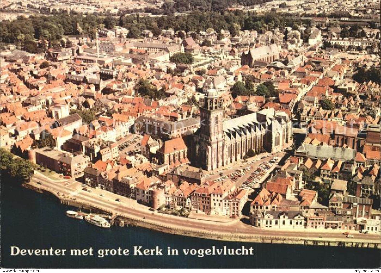 Deventer Fliegeraufnahme mit Kirche Alstadt