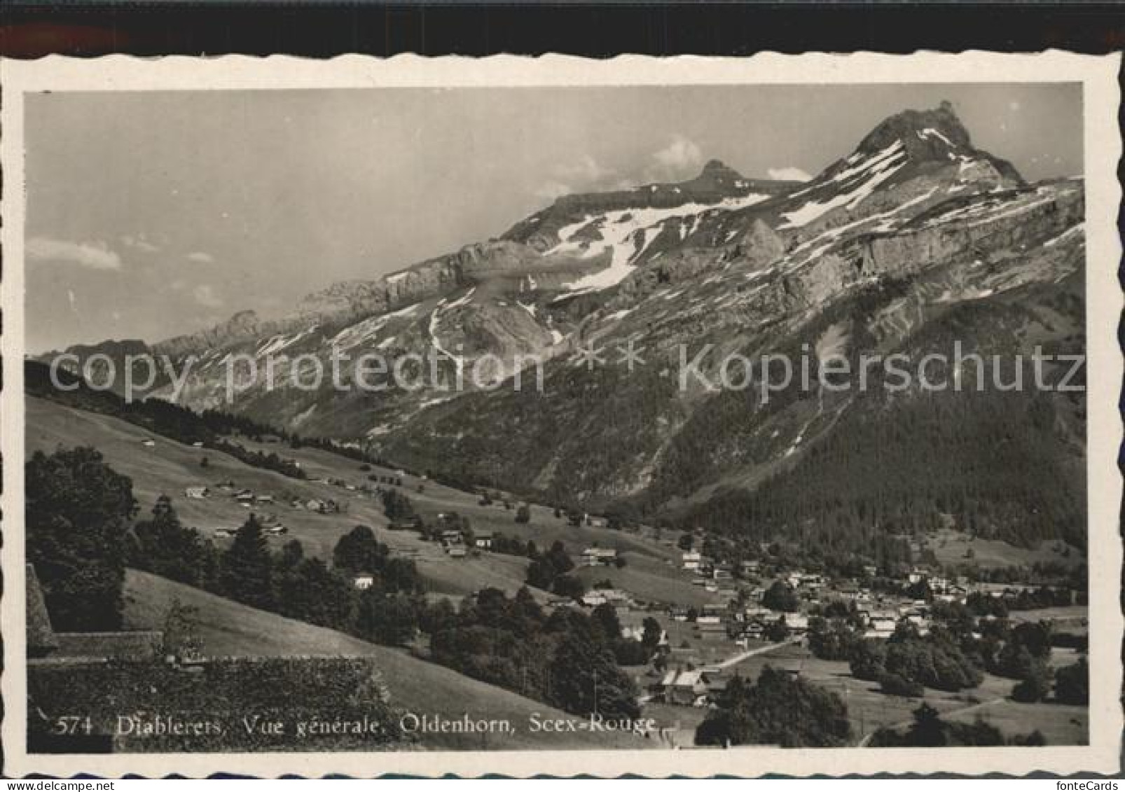 Diablerets Diablerets Les Gesamtansicht mit Oldenhorn