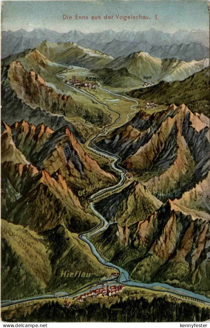 Die Enns aus der Vogelschau