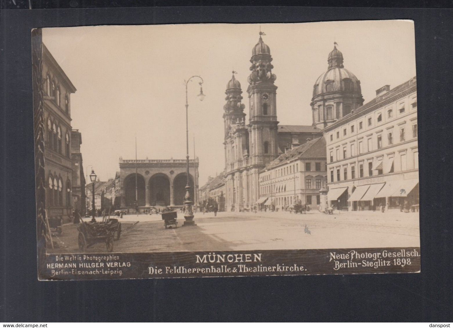 Die Welt in Photographien AK München Feldherrnhalle