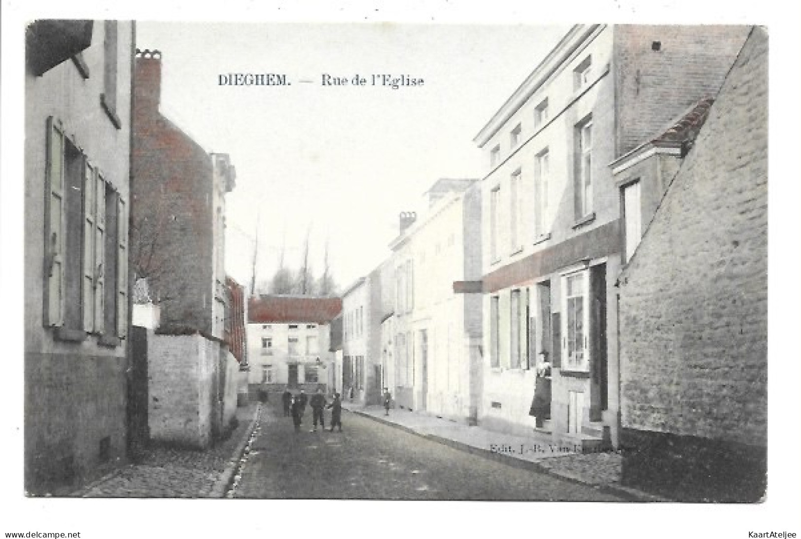 Diegem - Rue de l'Eglise (in kleur).