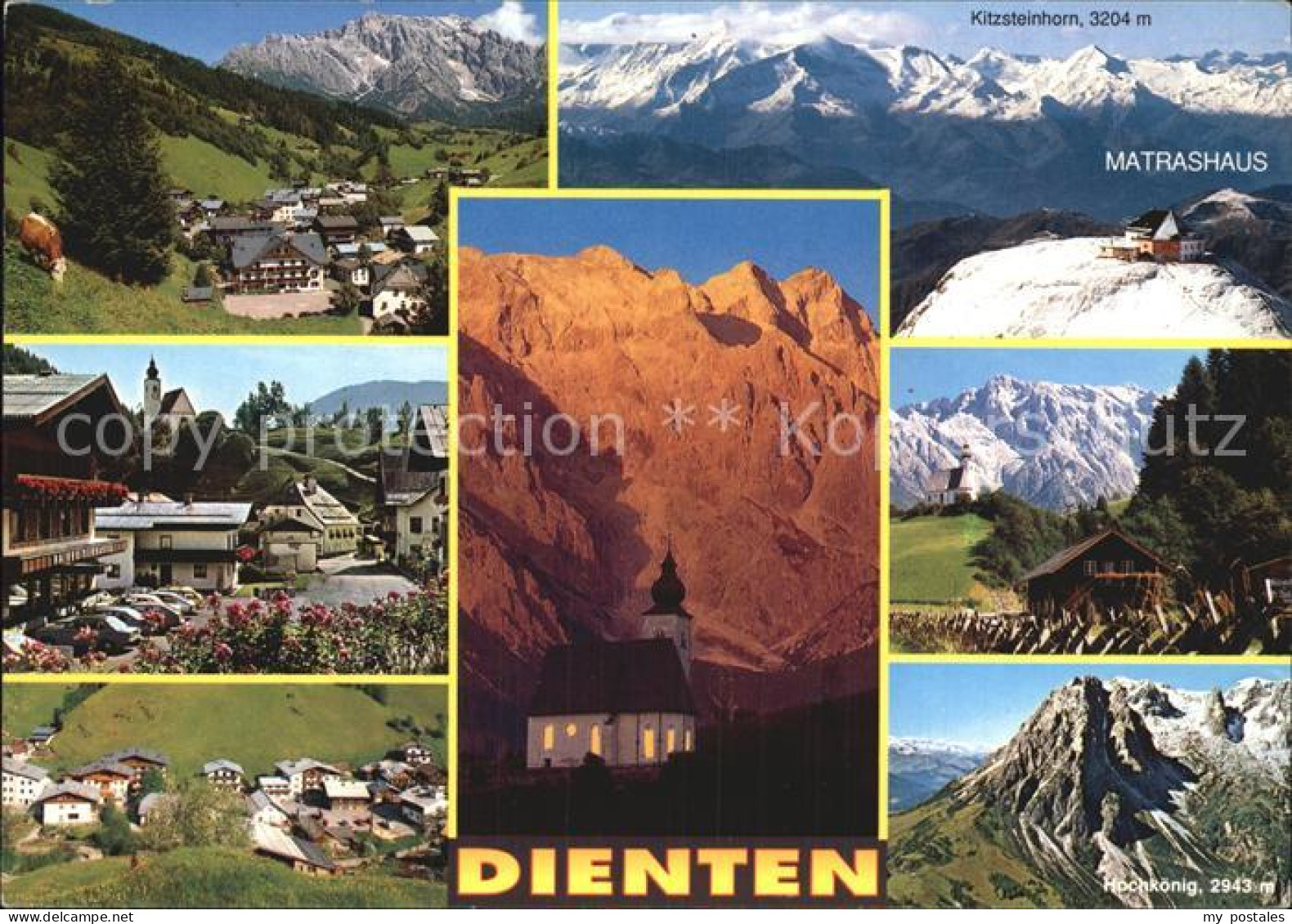 Dienten Hochkoenig Gebirgspanorama Matrashaus Berghuette Alpengluehen