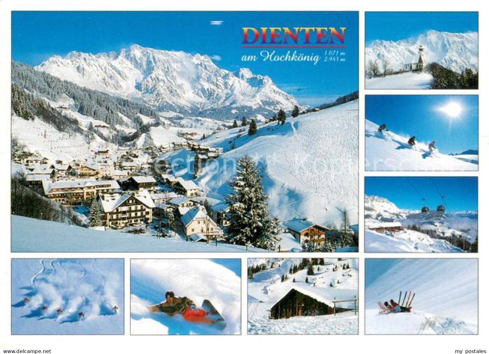 Dienten Hochkoenig Panorama Wintersportplatz Alpenpanorama